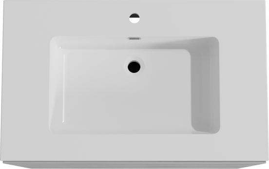 Storke Edge meuble salle de bains à poser 85 x 52 cm béton gris foncé avec Diva plan simple en marbre composite blanc brillant