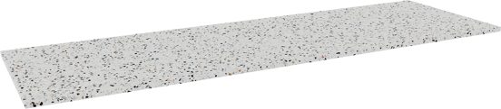 Balmani Stretto tablette simple ou double Bianco Nero terrazzo 180 x 55 cm