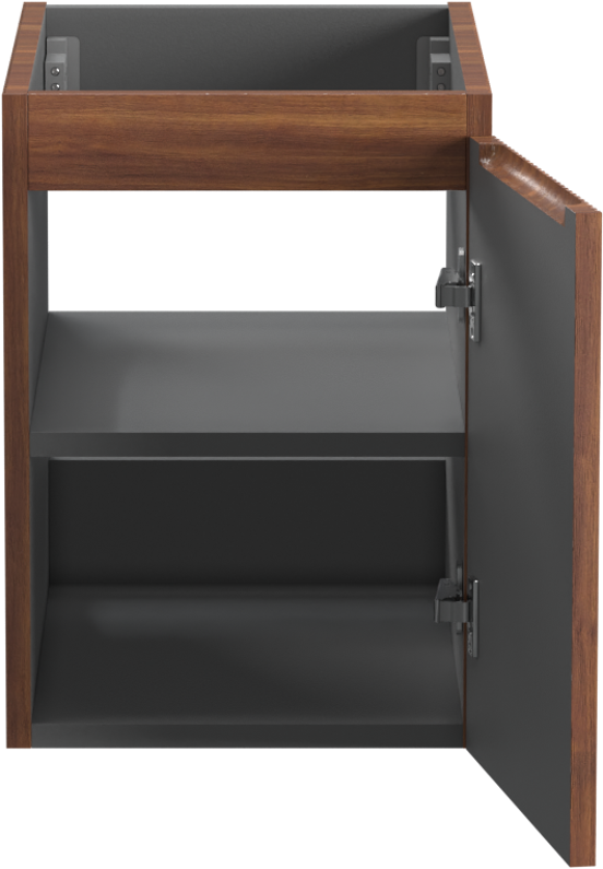 Storke Ribs meuble sous-lavabo suspendu 35 x 52 cm noyer