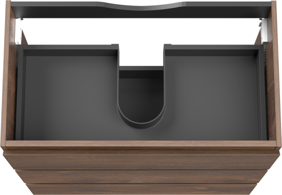 Linie Lado staande wastafelonderkast 80 x 46 cm bruine eik 3 lades