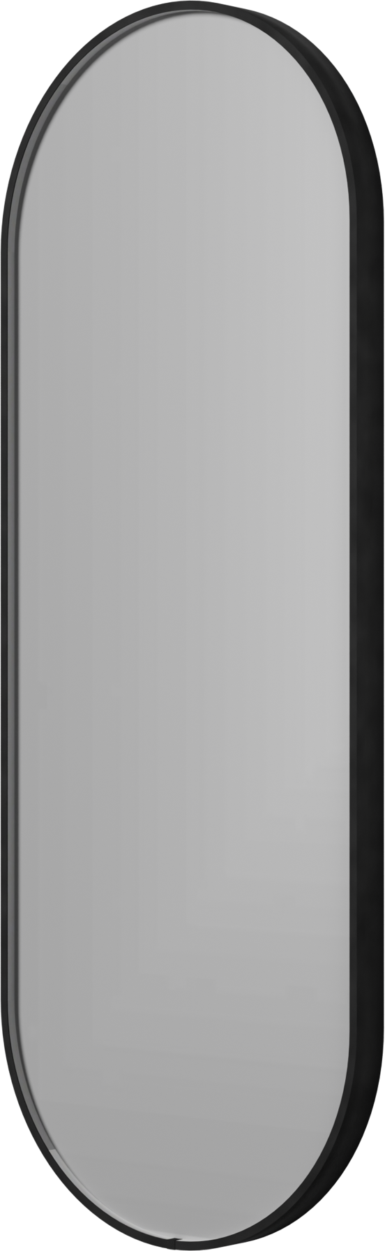 Balmani Secret Black ovaal badkamerspiegel zwart 45 x 120 cm met spiegelverlichting en anti-damp