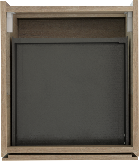 Storke Edge hängender Waschbeckenunterschrank: 45 x 52 cm, Eiche rustikal, 2 Schubladen