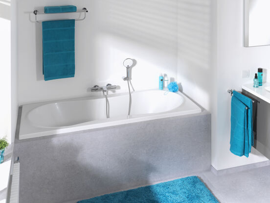 Luca Varess Trasime baignoire encastrable simple 170 x 80 cm acrylique blanc brillant