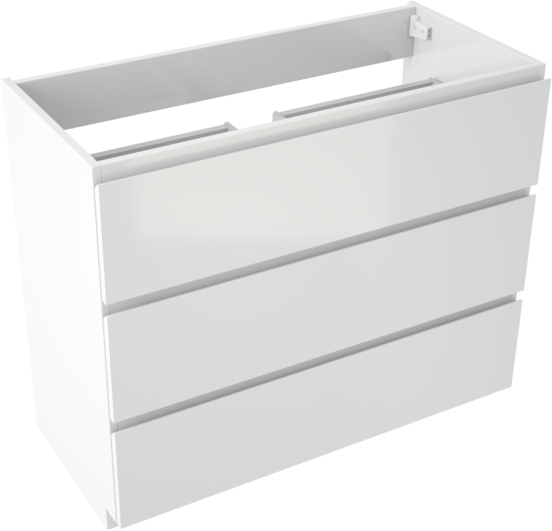 Storke Delta wastafelonderkast met 1 uitsparing hoogglans wit 100x48cm staand