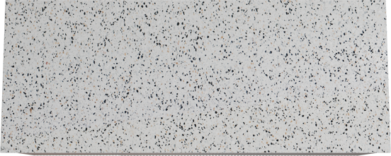 Storke Ribs zwevend badkamermeubel 130 x 52 cm notelaar met Tavola enkel of dubbel tablet in mat wit/zwart terrazzo, Verticale symmetrische rechte ribbel