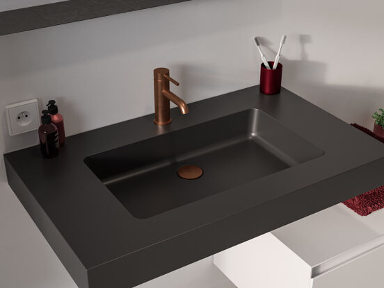 Storke Scuro High plan simple quartz mat 85 x 52 cm