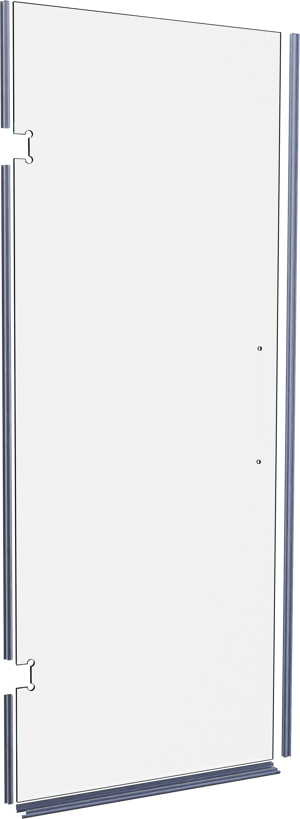 Balmani Modular Glasscheibe und Dichtungen für Duschtür, 841 mm, Klarglas