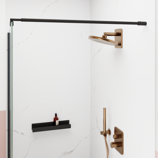 Blaufoss Onos 250  hoofddouche rond 25 cm met douchearm  Brushed Rosegold