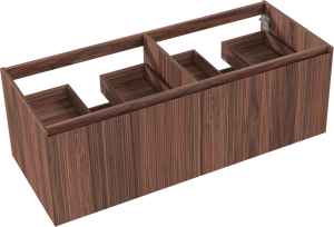Balmani Fila zwevende wastafelonderkast 135 x 55 cm fineer notelaar 4 lades