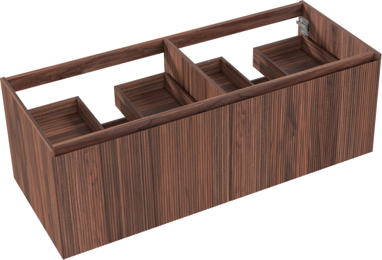 Balmani Fila zwevende wastafelonderkast 135 x 55 cm fineer notenhout 4 lades