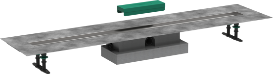 Hansgrohe uBox Flat installatieset voor douchegoten 120cm voor Raindrain Match of Rock