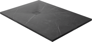 Luca Varess Suite douchebak 120 x 90 cm composietmarmer Marble Dark 