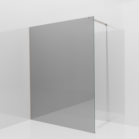Balmani Modular inloopdouche: 160 x 200 cm, Reflex spiegelglas met coating, Brushed CoolMetal profielen