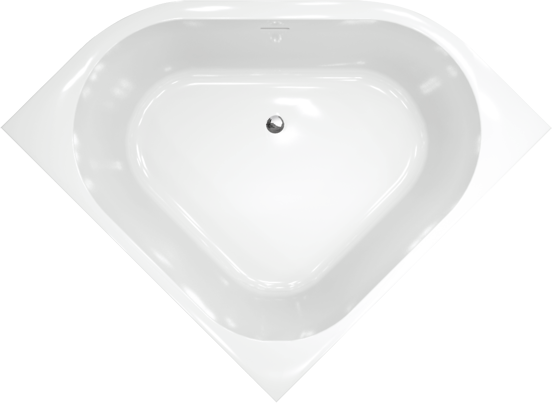 Luca Varess Idol baignoire d'angle gauche ou droite duo 150 x 150 cm acrylique blanc brillant