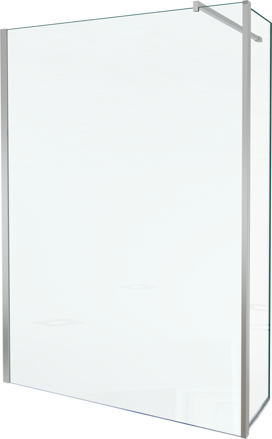 Balmani Move Walk-In Dusche: Bewegliche Seitenwand, 140 x 200 cm, Klarglas, Chromprofil