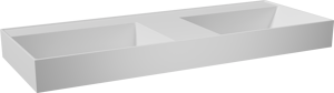 Balmani Argila Doppelwaschtisch Marmorkomposit glänzend Weiβ 120 x 46 cm