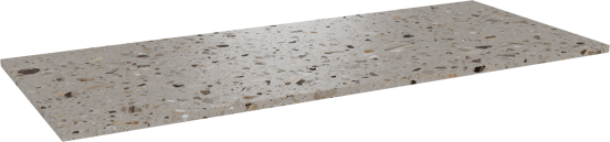 Balmani Stretto enkel of dubbel tablet greige terrazzo 135 x 55 cm