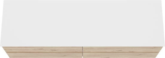 Balmani Lucida zwevend badkamermeubel 180 x 55 cm ruwe eik met Stretto enkel of dubbel tablet in solid surface mat wit