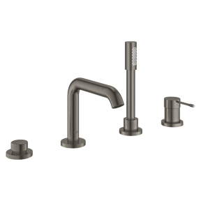 Grohe Essence 4-gats badrandkraan met douchekop Brushed Hard Graphite