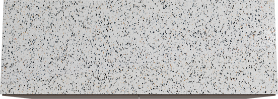 Storke Edge staand badmeubel 150 x 52 cm notenhout met Tavola enkel of dubbel wastafelblad in mat wit/zwart terrazzo