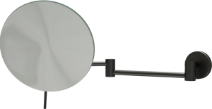Blaufoss miroir de maquillage rond noir mat suspendu 20 cm