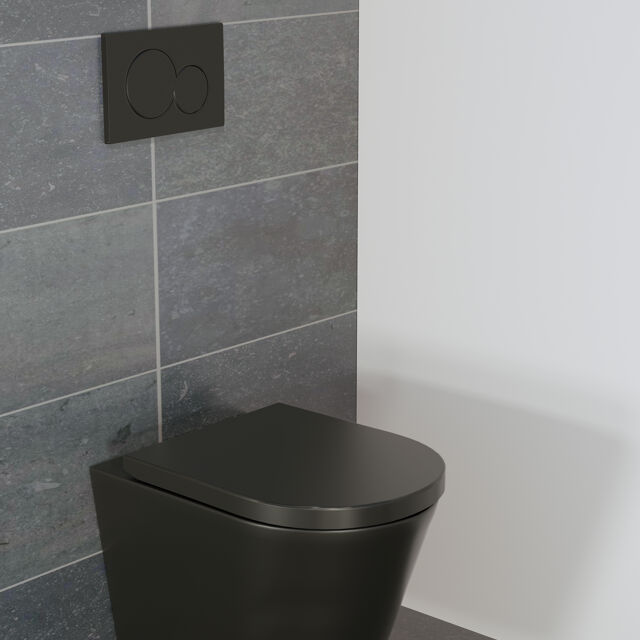 WC suspendu CUV couleur noir - Robinet&Co