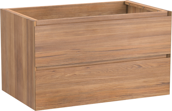 Balmani Mitra zwevende wastafelonderkast 90 x 55 cm teak 2 lades