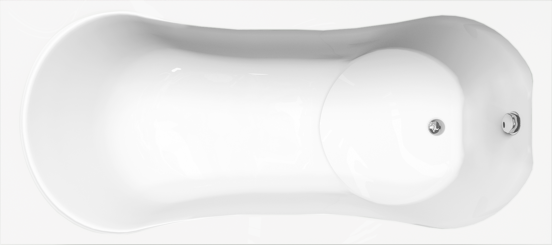 Luca Varess Trasime baignoire encastrable simple 180 x 80 cm acrylique blanc brillant