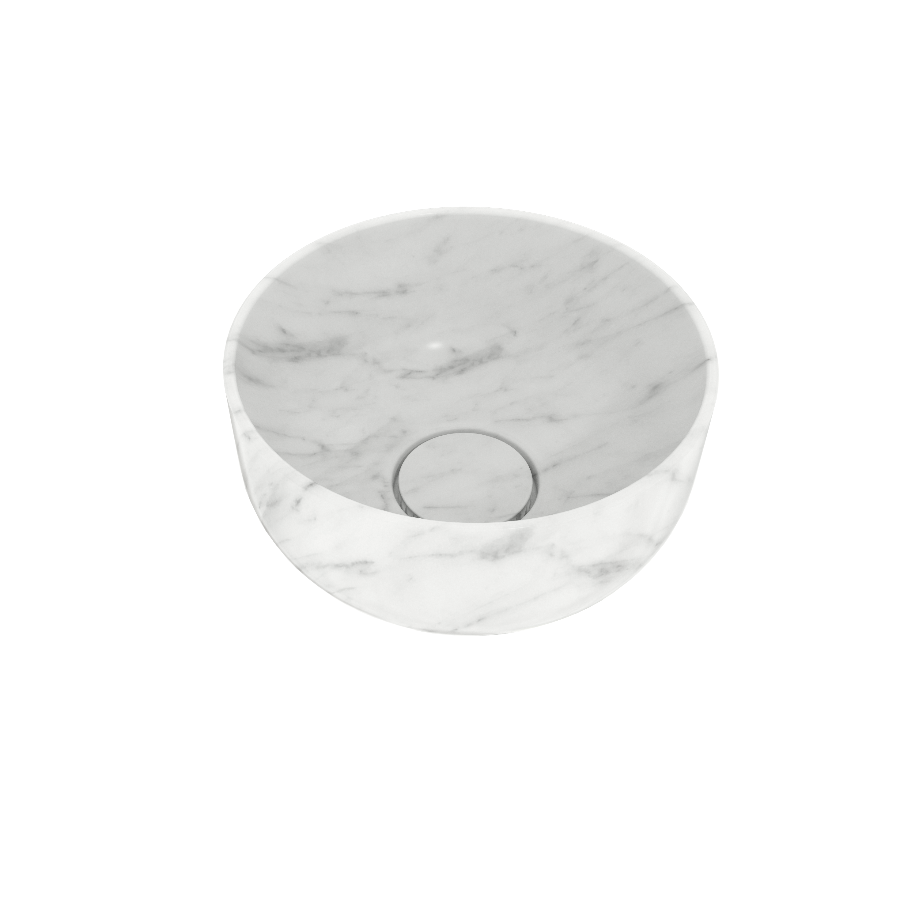 Balmani Bowl waskom Carrara marmer rond Ø 24 cm