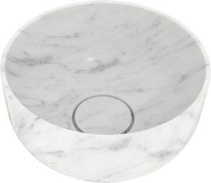 Balmani Bowl waskom Carrara marmer rond Ø 24 cm