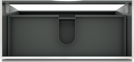 Linie Lado staande wastafelonderkast 100 x 46 cm mat wit 3 lades