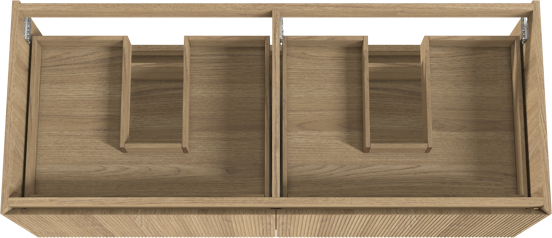 Balmani Fila zwevende wastafelonderkast 135 x 55 cm fineer naturel eiken 4 lades