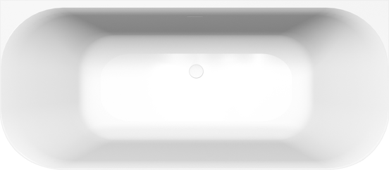 Balmani Finla halfvrijstaand bad 175 x 80 cm Solid Surface mat wit