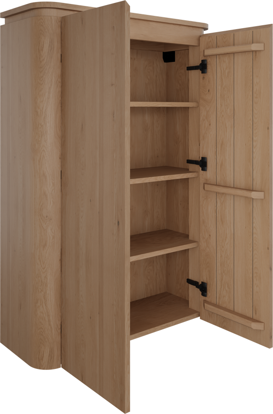 Balmani Moon hängender Säulenschrank eiche natur 90 x 32 x 130 cm