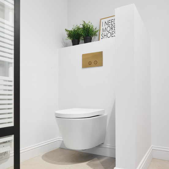 Luca Varess Calibro hangend toilet satijn wit randloos