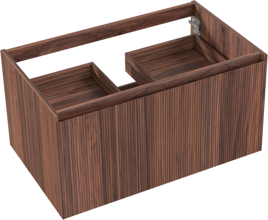 Balmani Fila zwevende wastafelonderkast 90 x 55 cm fineer notenhout 2 lades