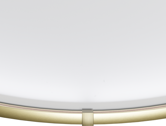 Balmani Secret miroir rond Brushed Champagne Gold lumineux et anti-buée Ø 60 cm