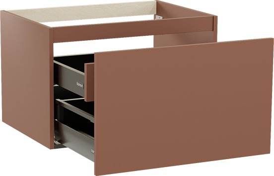 Balmani Sfera meuble sous-lavabo suspendu 75 x 55 cm Cotto 2 tiroirs