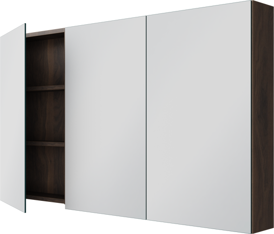 Storke Reflecta Spiegelschrank Bad: 130 x 75 cm, Nussbaum