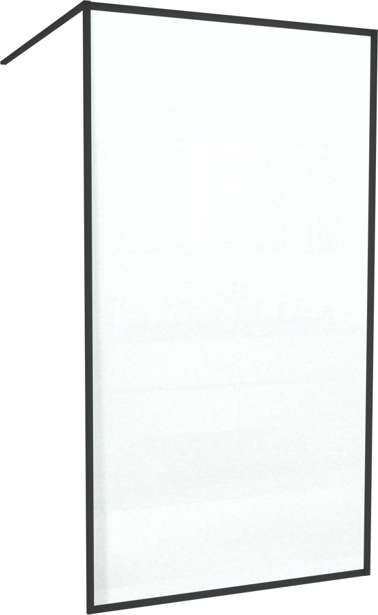 Balmani Framed inloopdouche 120 x 210 cm helder glas mat zwart profiel