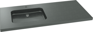 Balmani Napoli Waschtisch, links, Granit poliert, 120 x 55 cm