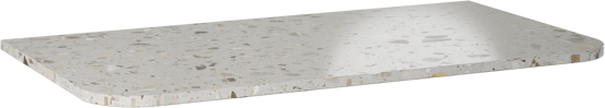 Balmani Moon enkel of dubbel wastafelblad terrazzo greige 100 x 55 cm