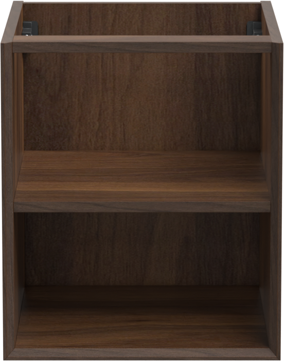 Storke Edge meuble sous-vasque suspendu 45 x 52 cm noyer avec 2 niches