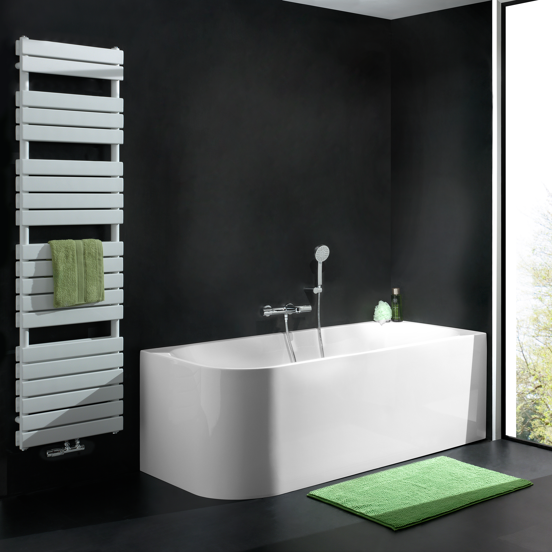 Luca Varess Mezzo 2-Personen-Eckbadewanne: rechts, 170 x 75 cm, Acryl, Weiß glänzend