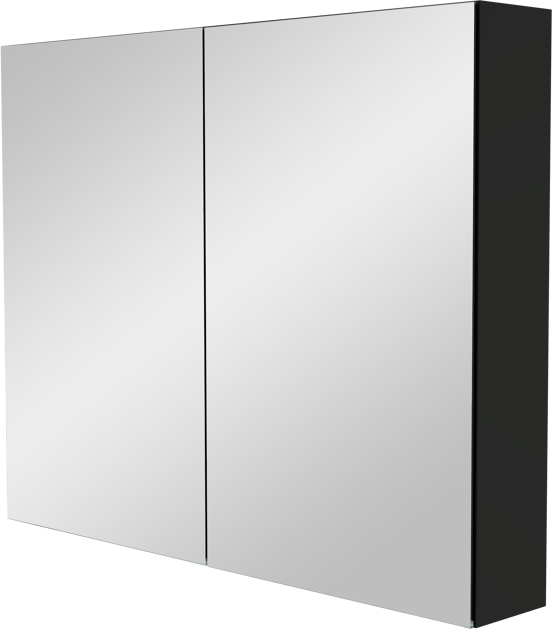 Storke Reflecta spiegelkast 95 x 75 cm mat zwart