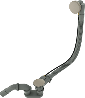 Santeg Unibath siphon de baignoire avec trop-plein 70 cm CoolMetal brossé