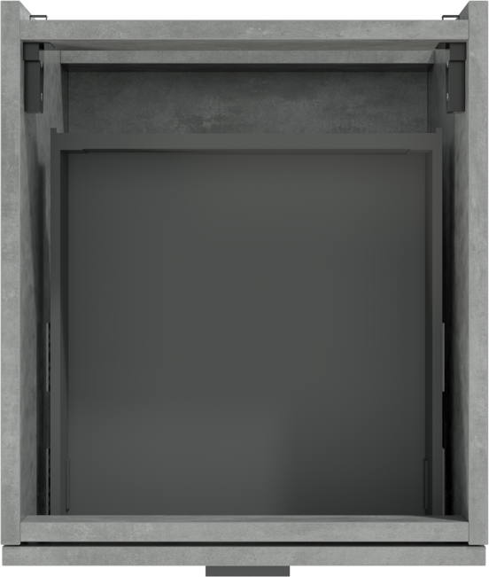 Artis concrete grey basin cab. 2 drawers 45cm