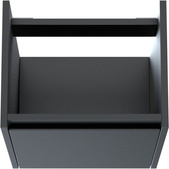 Storke Seda meuble sous-vasque suspendu 45 x 35 cm noir mat porte