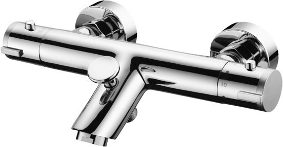 Linie Drum robinet de bain thermostatique chrome brillant