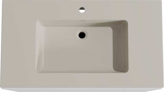 Storke Edge meuble salle de bains à poser 95 x 52 cm blanc mat avec Diva plan simple en top solid soie grise